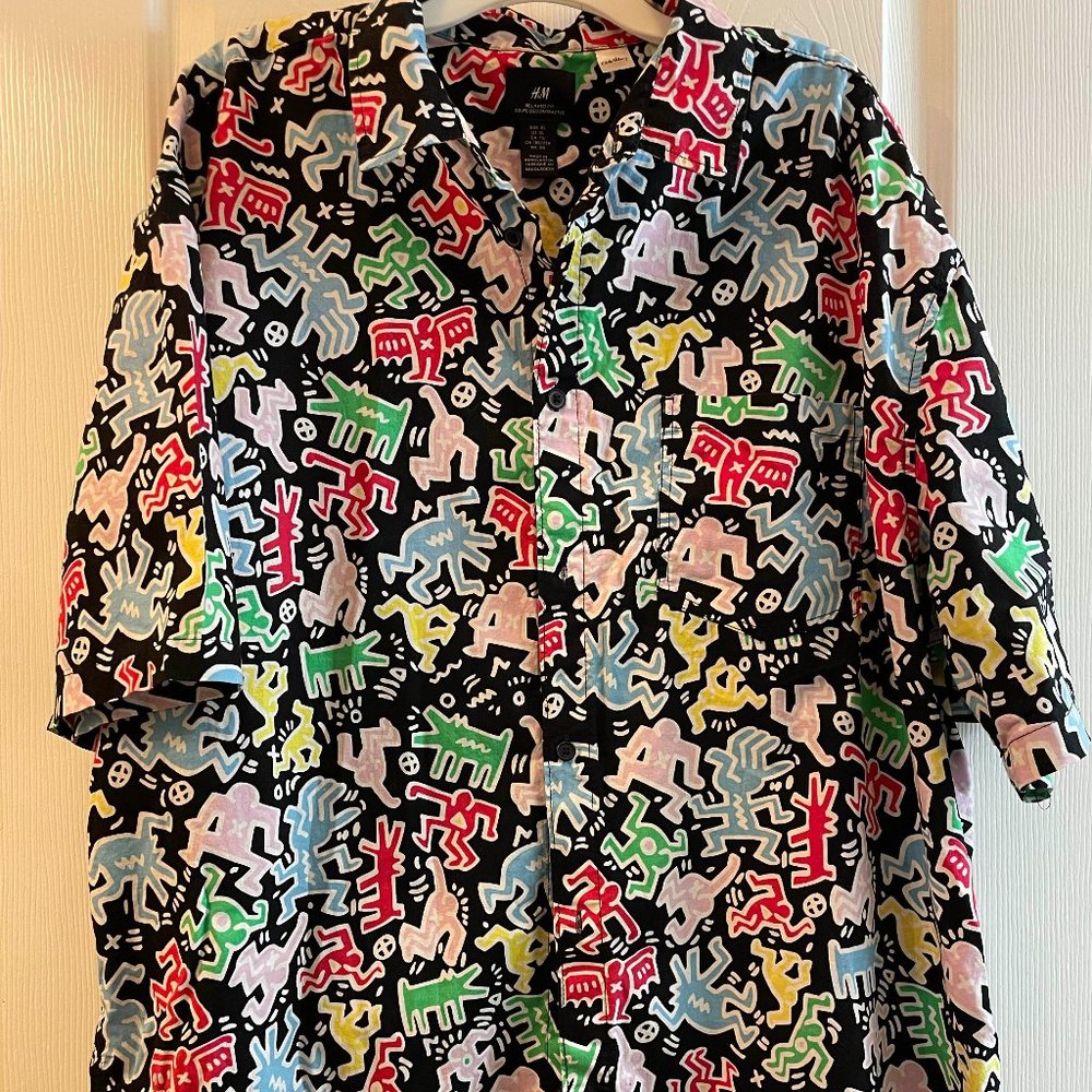 H&M Keith Haring Short Sleeve. Like New. Size XL